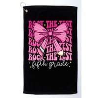 Rock The Test Day 5th Grade Teacher Fifth Grade Testing Day Golf Towel