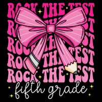 Rock The Test Day 5th Grade Teacher Fifth Grade Testing Day Zip Tote Bag