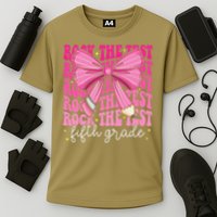 Rock The Test Day 5th Grade Teacher Fifth Grade Testing Day Cooling Performance Crew T-Shirt