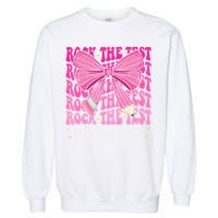 Rock The Test Day 5th Grade Teacher Fifth Grade Testing Day Garment-Dyed Sweatshirt