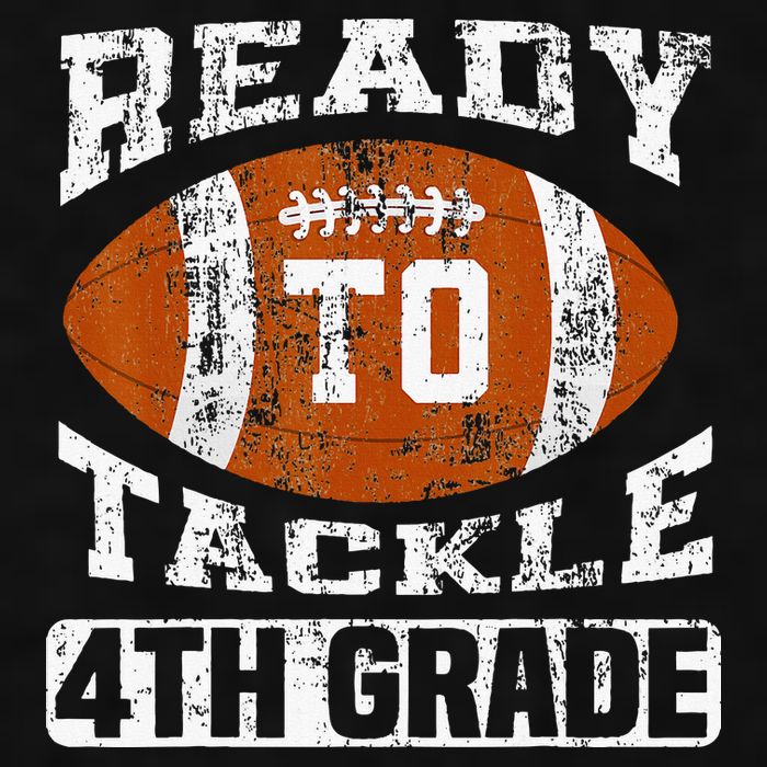 Ready To Tackle 4th Fourth Grade Football First Day School Ladies PosiCharge Tri-Blend Wicking Tank
