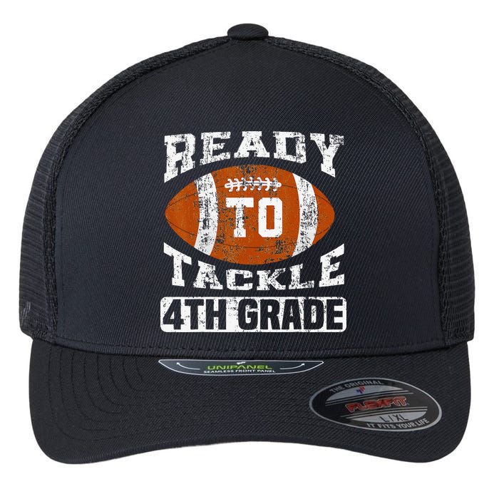 Ready To Tackle 4th Fourth Grade Football First Day School Flexfit Unipanel Trucker Cap