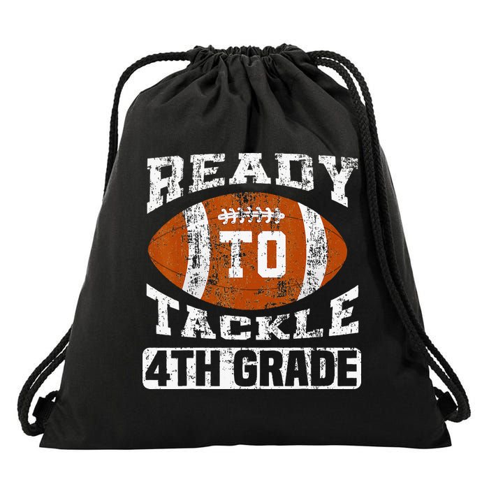 Ready To Tackle 4th Fourth Grade Football First Day School Drawstring Bag