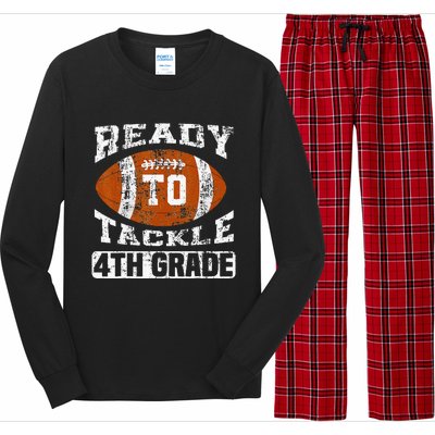 Ready To Tackle 4th Fourth Grade Football First Day School Long Sleeve Pajama Set