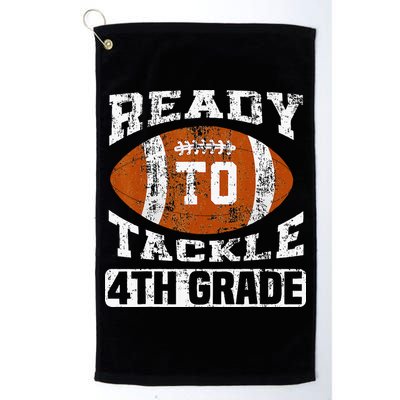 Ready To Tackle 4th Fourth Grade Football First Day School Golf Towel