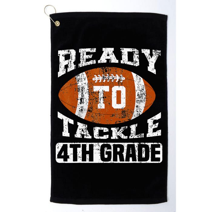 Ready To Tackle 4th Fourth Grade Football First Day School Golf Towel