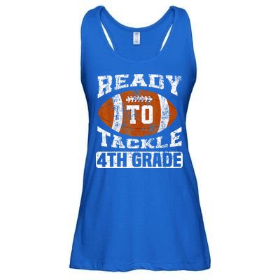 Ready To Tackle 4th Fourth Grade Football First Day School Ladies Essential Flowy Tank