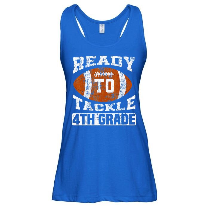 Ready To Tackle 4th Fourth Grade Football First Day School Ladies Essential Flowy Tank