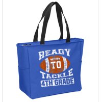 Ready To Tackle 4th Fourth Grade Football First Day School Zip Tote Bag