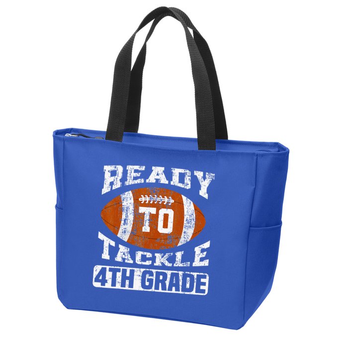 Ready To Tackle 4th Fourth Grade Football First Day School Zip Tote Bag