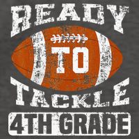 Ready To Tackle 4th Fourth Grade Football First Day School Vector Backpack
