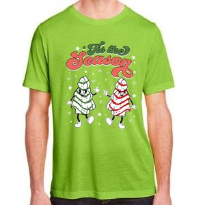 Retro Tis The Season Christmas Tree Cakes Debbie Funny Great Gift Adult ChromaSoft Performance T-Shirt