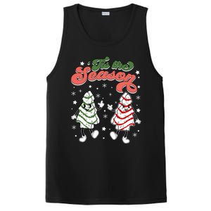 Retro Tis The Season Christmas Tree Cakes Debbie Funny Great Gift PosiCharge Competitor Tank