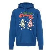 Retro Tis The Season Christmas Tree Cakes Debbie Funny Great Gift Premium Hoodie