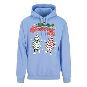 Retro Tis The Season Christmas Tree Cakes Debbie Funny Great Gift Unisex Surf Hoodie