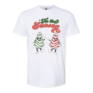 Retro Tis The Season Christmas Tree Cakes Debbie Funny Great Gift Softstyle CVC T-Shirt