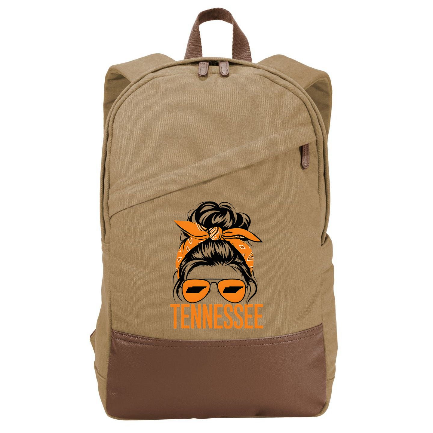 Retro Tennessee Throwback Vintage Style Classic Cotton Canvas Backpack