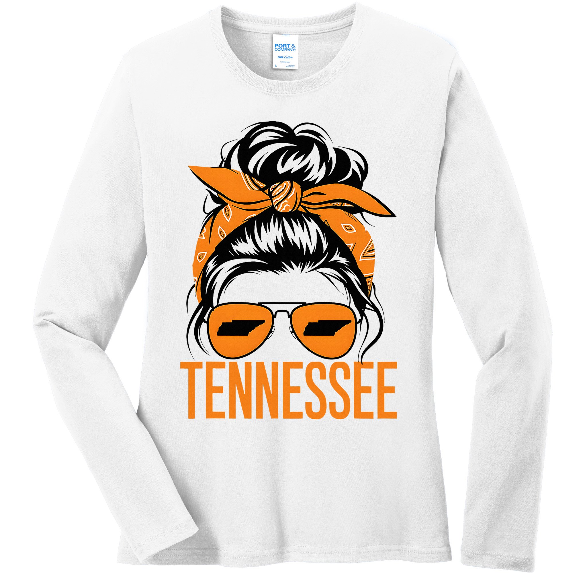 Retro Tennessee Throwback Vintage Style Classic Ladies Long Sleeve Shirt