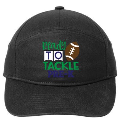 Ready To Tackle Football Theme PreKindergarten Gift 7-Panel Snapback Hat