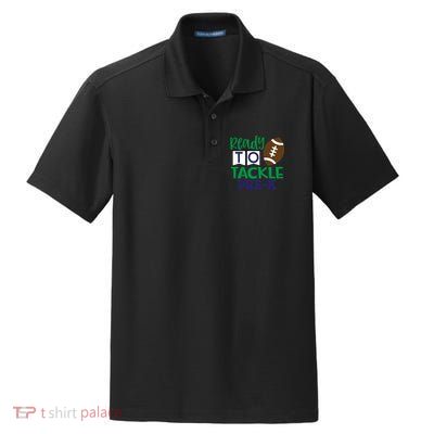Ready To Tackle Football Theme PreKindergarten Gift Dry Zone Grid Polo