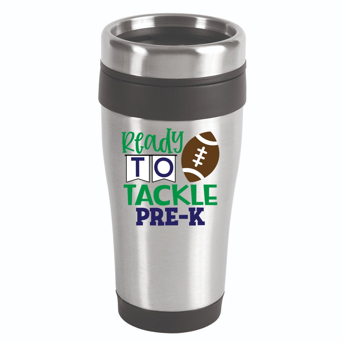 Ready To Tackle Football Theme PreKindergarten Gift 16oz Travel Tumbler