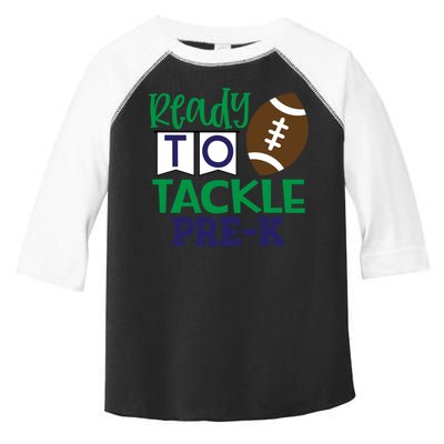 Ready To Tackle Football Theme PreKindergarten Gift Toddler Fine Jersey T-Shirt