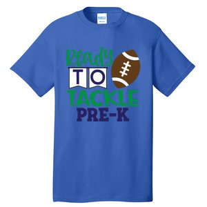 Ready To Tackle Football Theme PreKindergarten Gift Tall T-Shirt