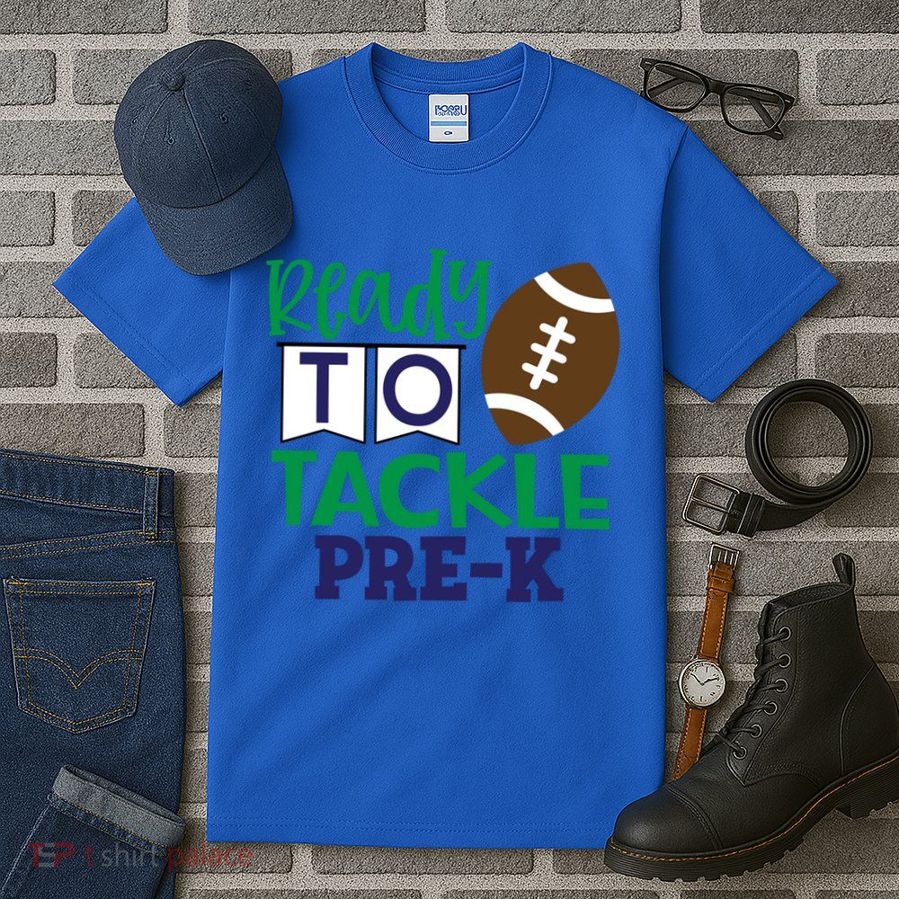 Ready To Tackle Football Theme PreKindergarten Gift Tall T-Shirt