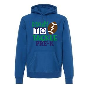 Ready To Tackle Football Theme PreKindergarten Gift Premium Hoodie