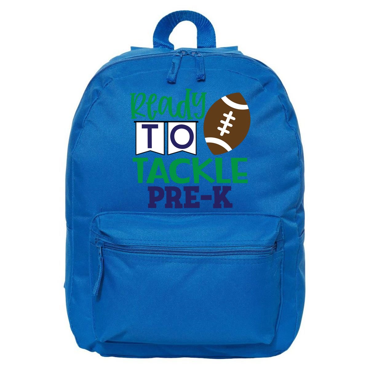 Ready To Tackle Football Theme PreKindergarten Gift 16 in Basic Backpack