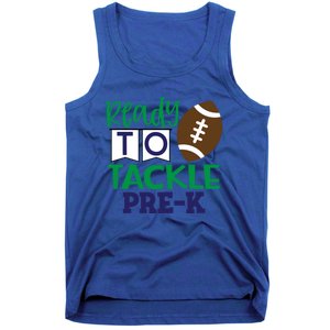 Ready To Tackle Football Theme PreKindergarten Gift Tank Top