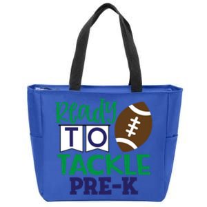 Ready To Tackle Football Theme PreKindergarten Gift Zip Tote Bag