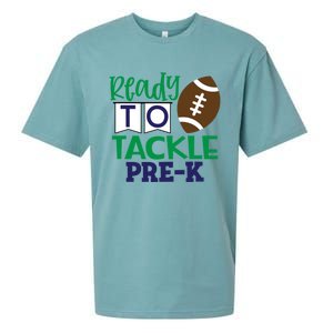 Ready To Tackle Football Theme PreKindergarten Gift Sueded Cloud Jersey T-Shirt