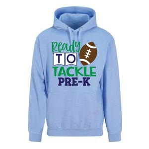 Ready To Tackle Football Theme PreKindergarten Gift Unisex Surf Hoodie