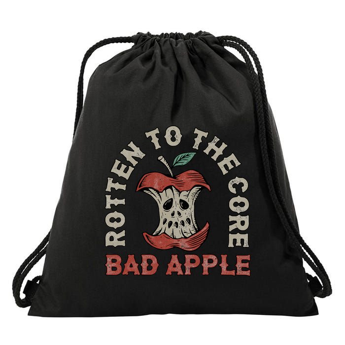Rotten To The Core Bad Apple Drawstring Bag
