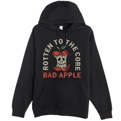 Rotten To The Core Bad Apple Premium Pullover Hoodie