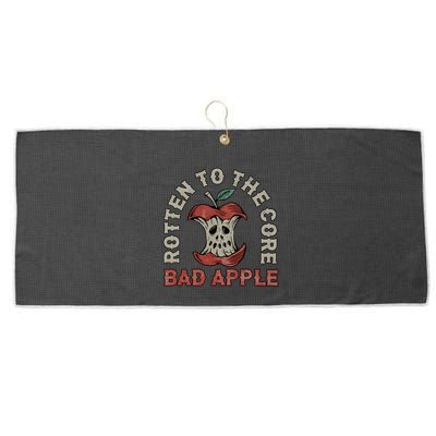 Rotten To The Core Bad Apple Large Microfiber Waffle Golf Towel