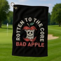 Rotten To The Core Bad Apple Golf Towel