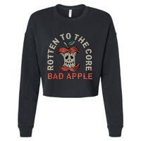Rotten To The Core Bad Apple Cropped Pullover Crew