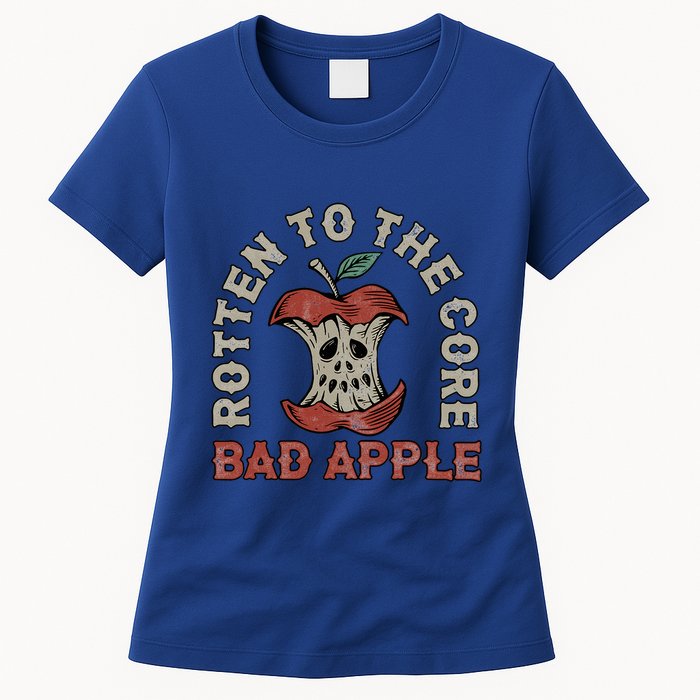 Rotten To The Core Bad Apple Womens T-Shirt