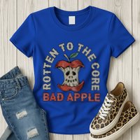 Rotten To The Core Bad Apple Womens T-Shirt