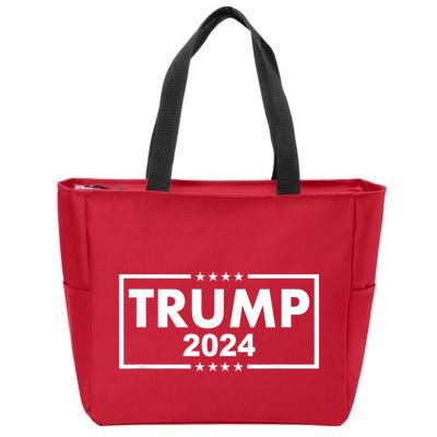 Red Trump Trump 2024 Take America Back Election Red Zip Tote Bag