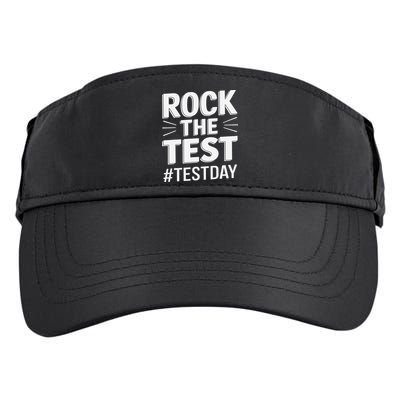Rock The Test Encouragement Apparel For Teachers And Adult Drive Performance Visor