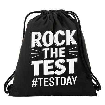 Rock The Test Encouragement Apparel For Teachers And Drawstring Bag