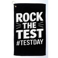 Rock The Test Encouragement Apparel For Teachers And Golf Towel