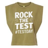 Rock The Test Encouragement Apparel For Teachers And Garment-Dyed Women's Muscle Tee