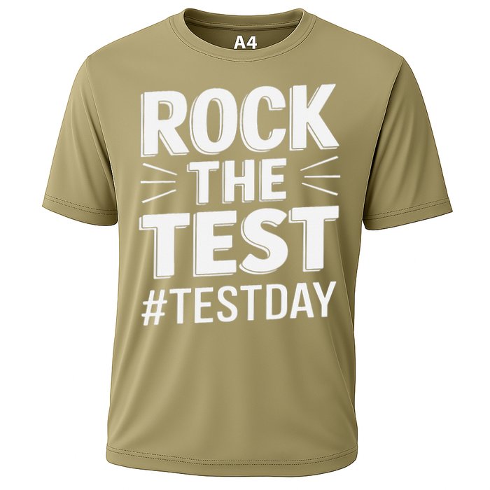 Rock The Test Encouragement Apparel For Teachers And Cooling Performance Crew T-Shirt