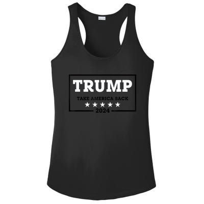 Red Trump Trump 2024 Take America Back Election Red Ladies PosiCharge Competitor Racerback Tank