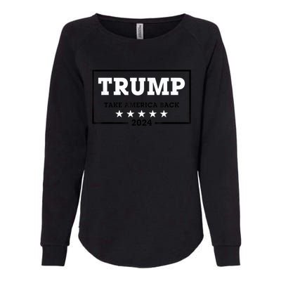 Red Trump Trump 2024 Take America Back Election Red Womens California Wash Sweatshirt