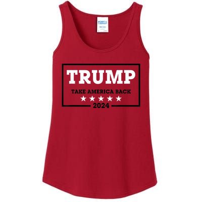 Red Trump Trump 2024 Take America Back Election Red Ladies Essential Tank